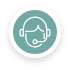 Person with headset icon